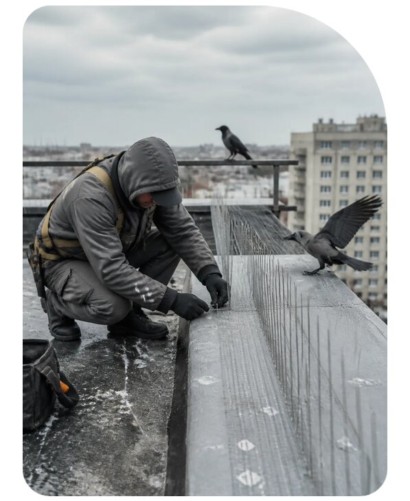 Защита от ворон под ключ в Бердске по цене от 5206 р. | Сенат-Брд